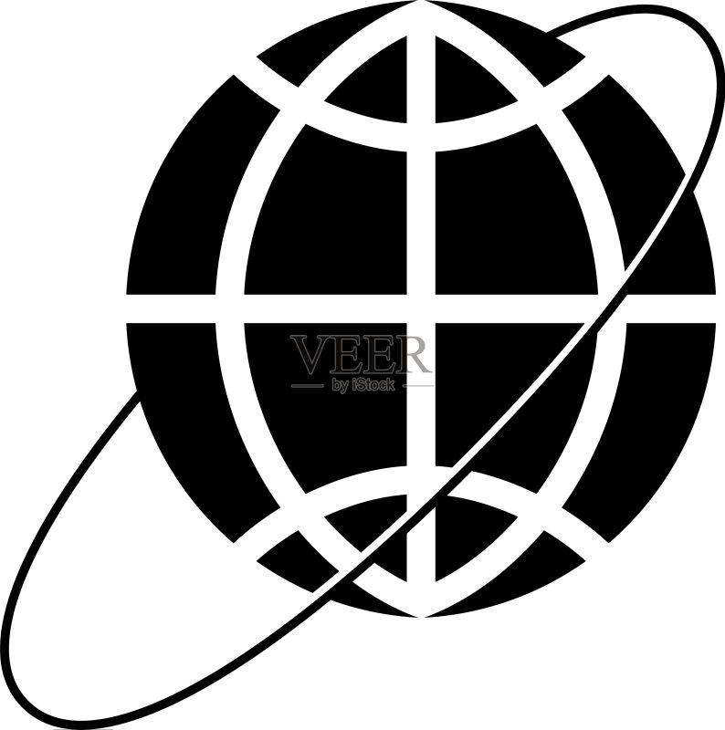 地球及其轨道图标素材