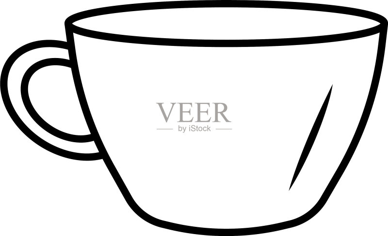 厨房用具线条风格杯子图标图标素材