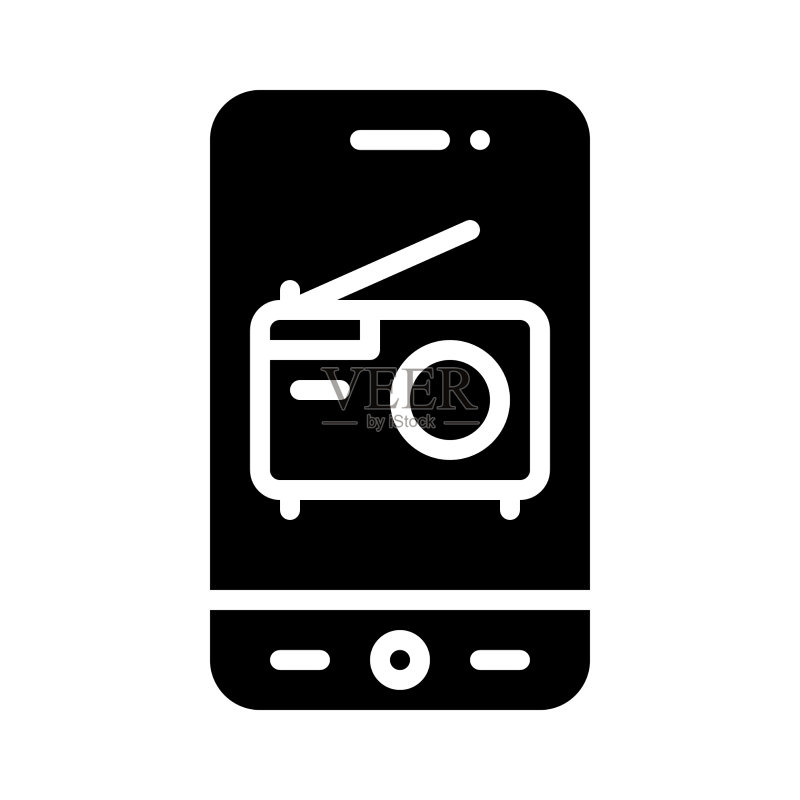 广播APP和移动应用图标图标素材