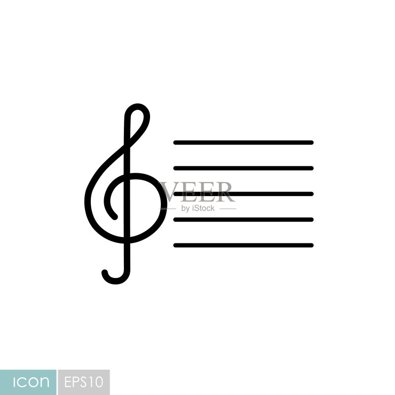 高音谱号音乐符号图标素材