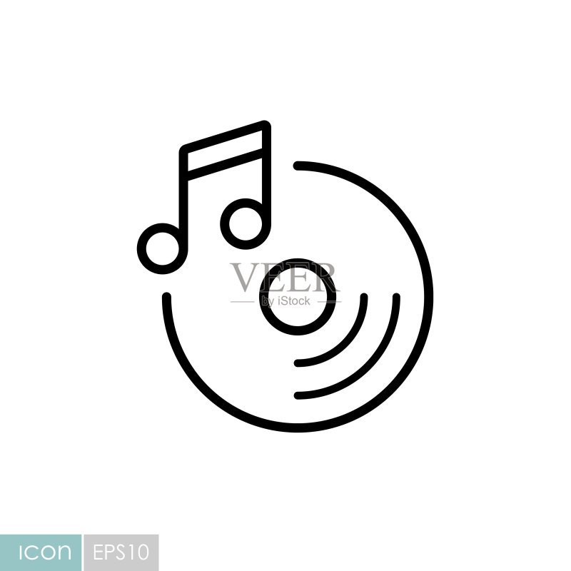 光盘和音符图标图标素材