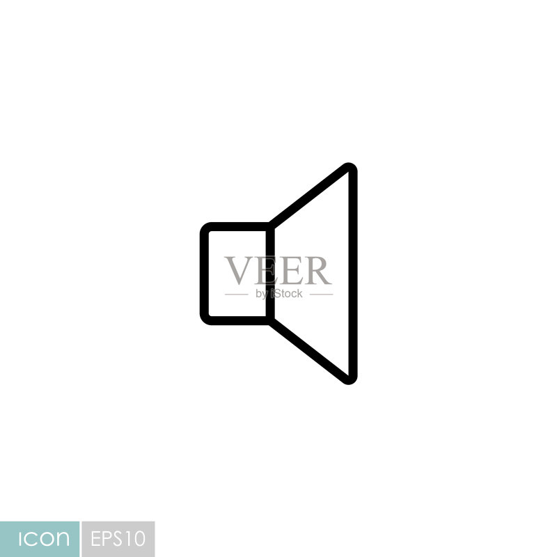 扬声器音乐扁平图标图标素材