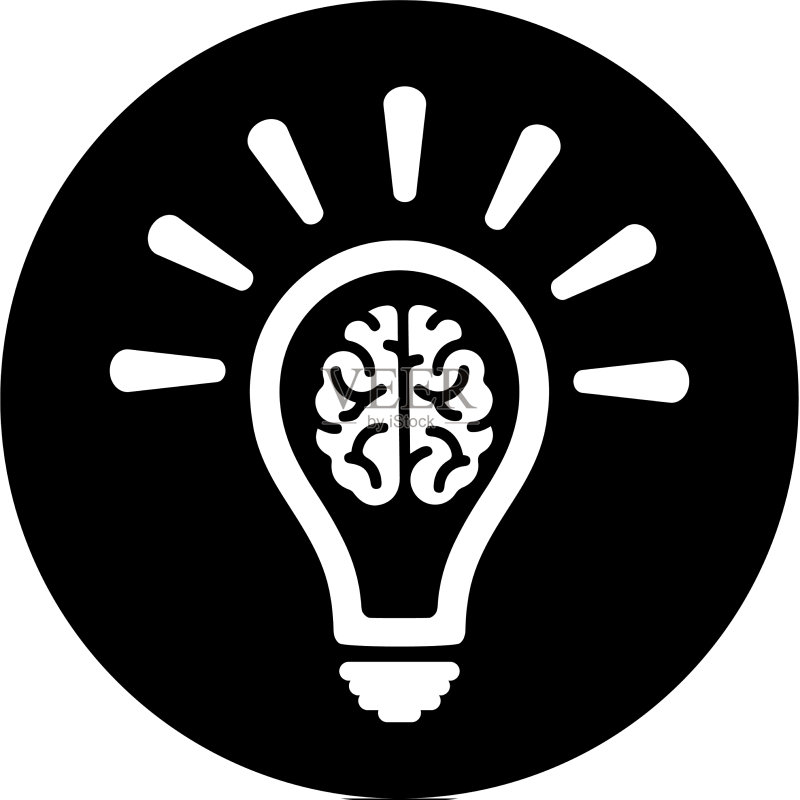 黑色创意头脑风暴图标图标素材