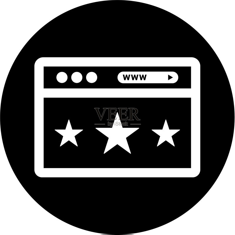 浏览器网页质量评级黑色图标图标素材