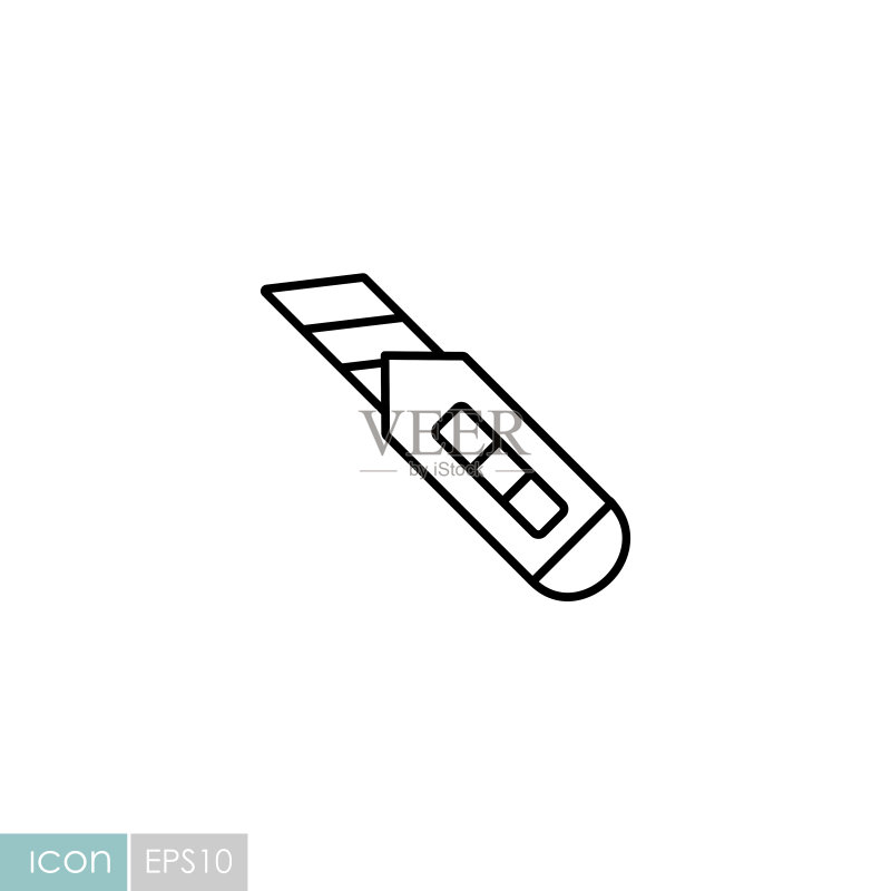 建筑多功能刀矢量扁平图标图标素材