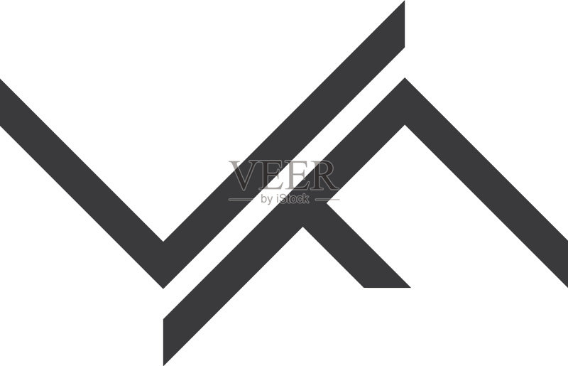 字母LF简约线条几何Logo图标素材