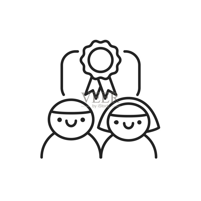 领导力培训彩色线条图标图标素材