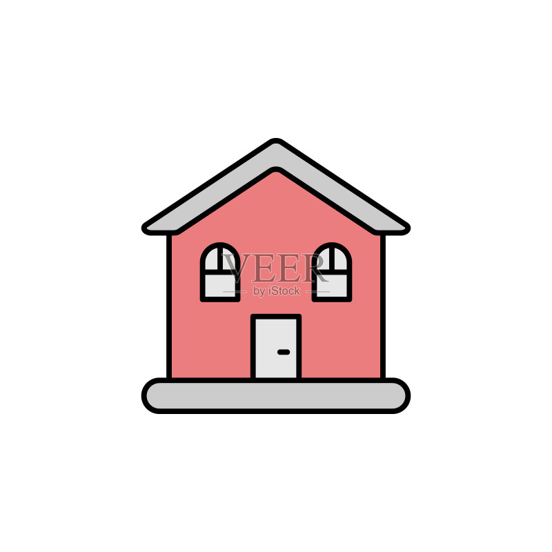 房屋建筑图标UI/UX图标素材