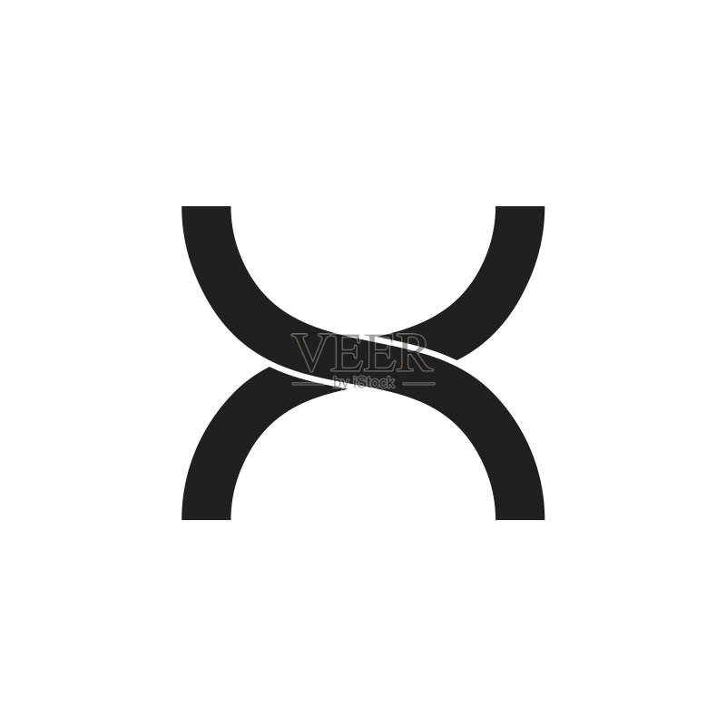 字母X链接简约标志图标素材