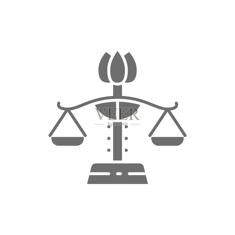 天秤座女性与性别平等图标素材