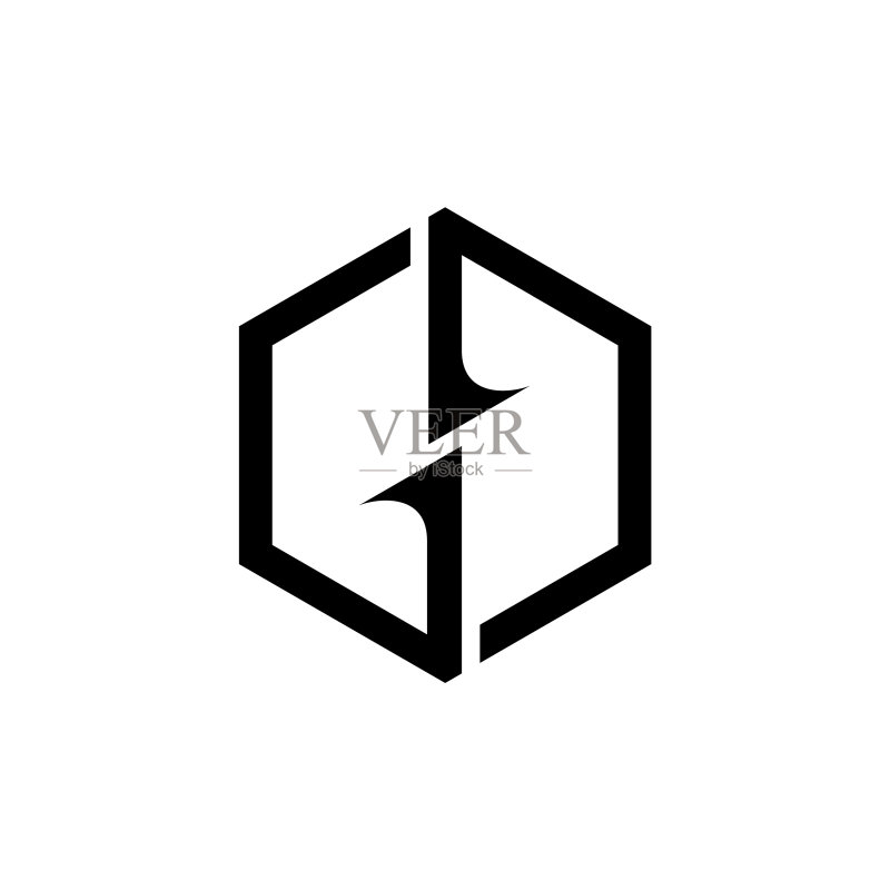 GD字母六边形样式图标素材