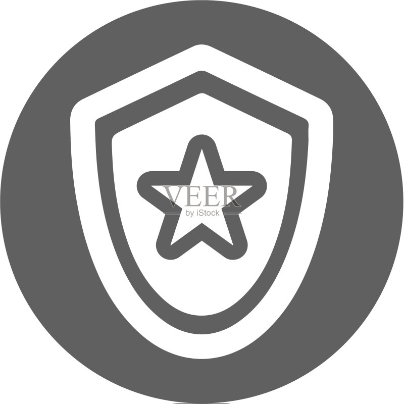 星级安全防护灰色图标图标素材