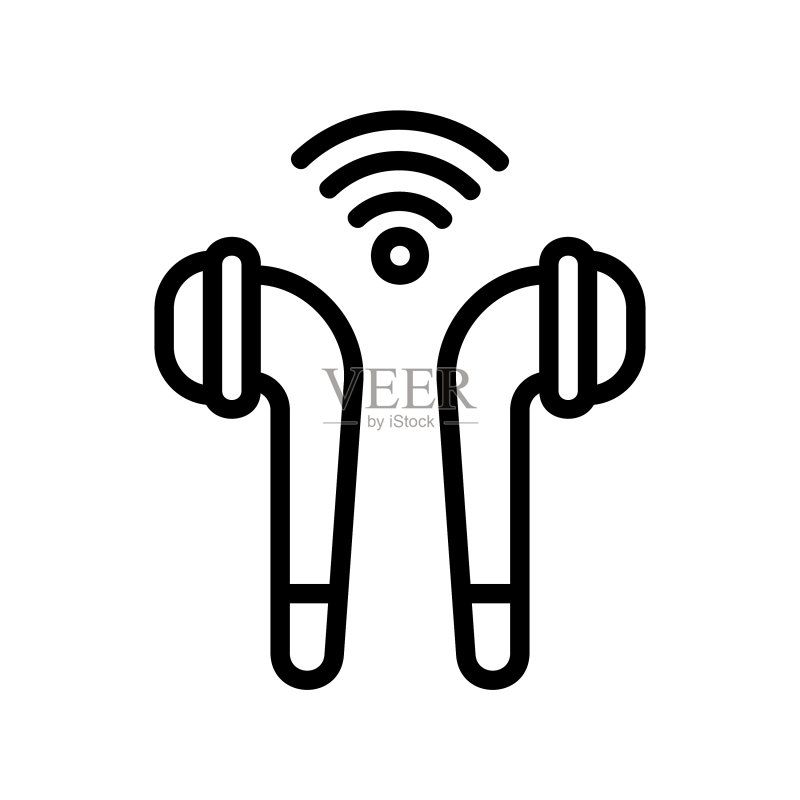 互联网耳机线性图标图标素材