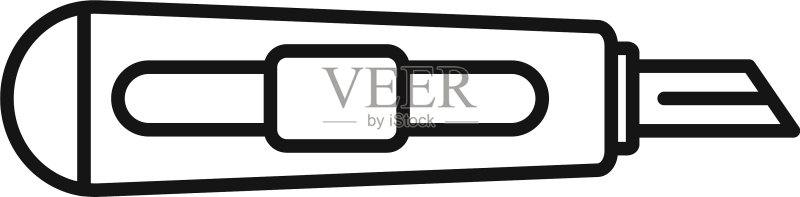 切割工具图标轮廓样式图标素材
