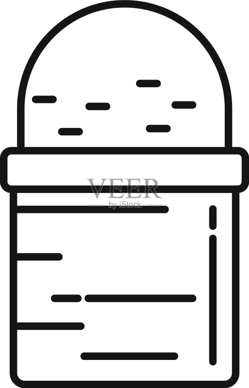 农场水桶图标轮廓样式图标素材