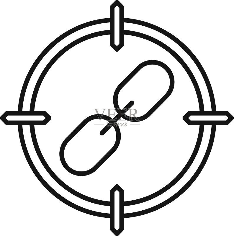 目标反向链接策略图标图标素材