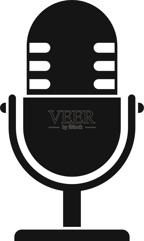 简约风格录音棚麦克风图标图标素材