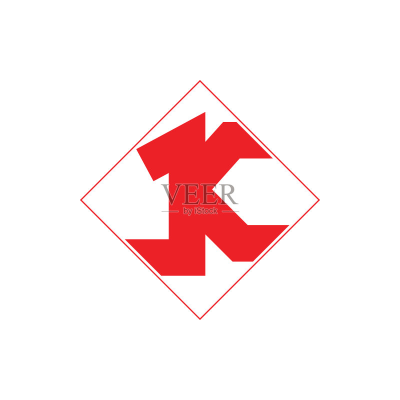 字母JK简约几何方形标志图标素材