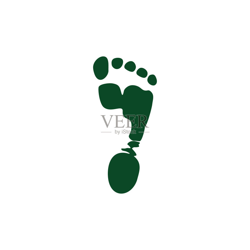 赤脚印logo图标素材