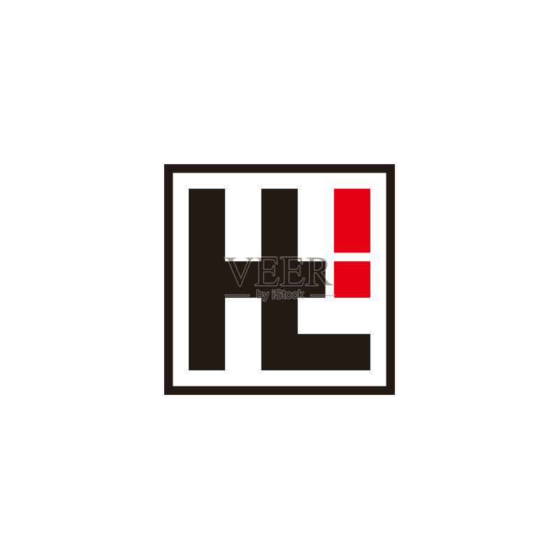 字母HT感叹号几何标志图标素材