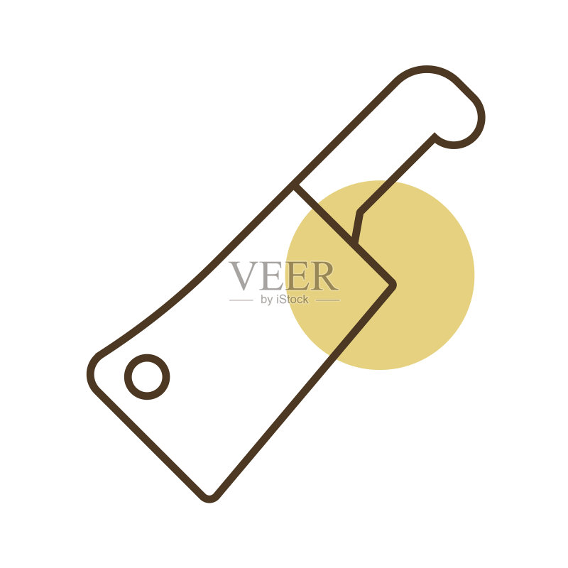 切肉刀图标厨房用具图标素材