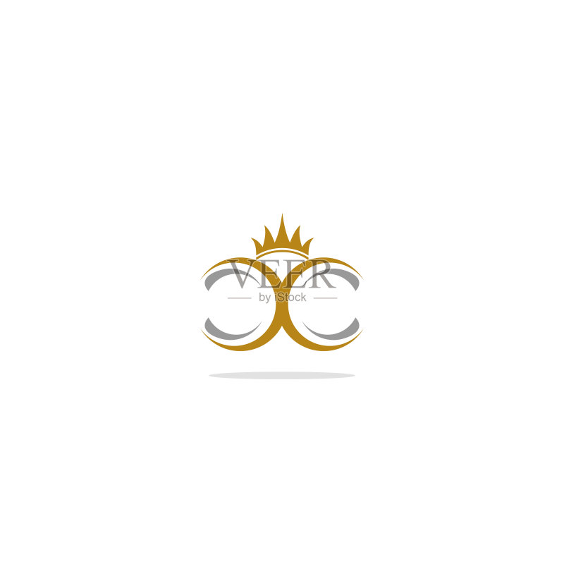 皇冠C字母标志图标素材