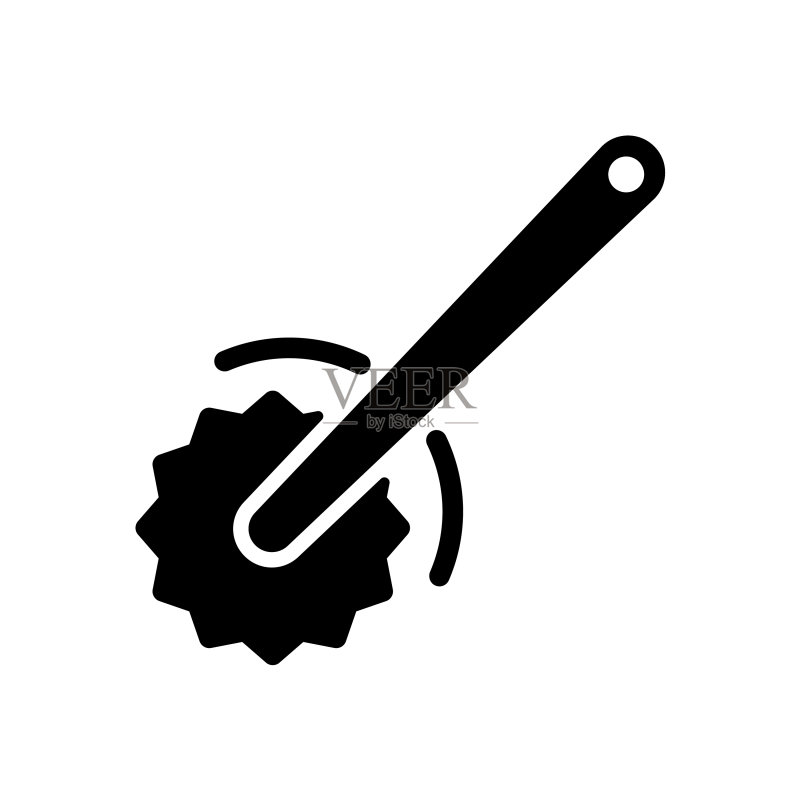 披萨刀Glyph图标,厨房用具图标素材