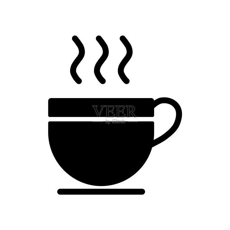 带蒸汽的咖啡杯图标图标素材