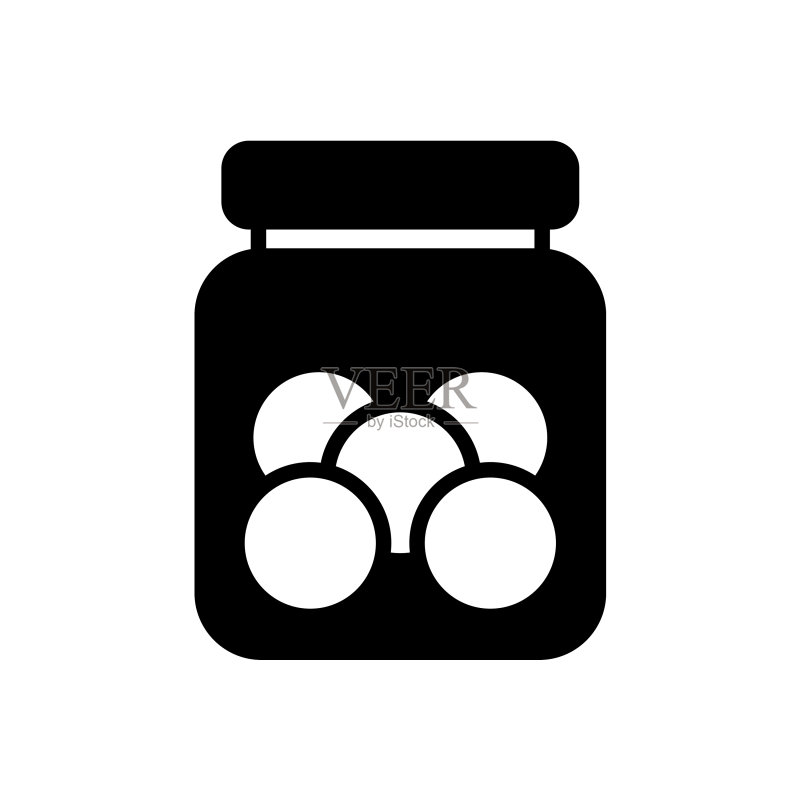 饼干罐 Glyph 图标 厨房电器图标素材