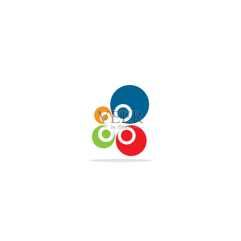 圆形彩色Logo图标素材