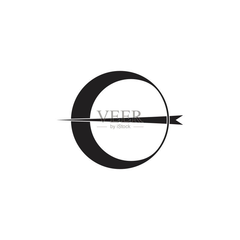 弓箭简约几何Logo图标素材