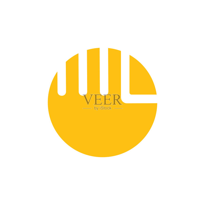 抽象手绘拳头几何logo图标素材