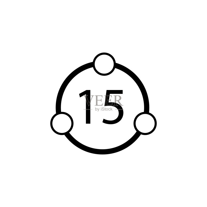 圆形和数字15标志图标素材