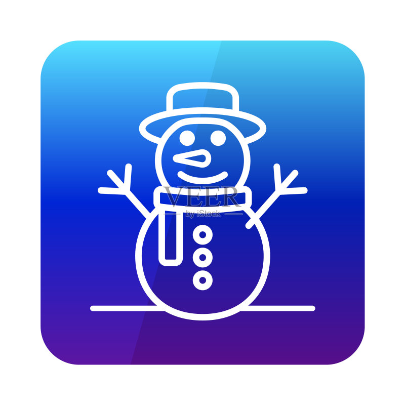冬季圣诞节雪人图标图标素材