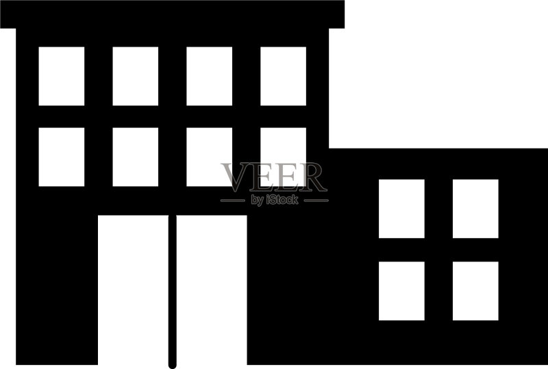 城市建筑轮廓剪影图标图标素材