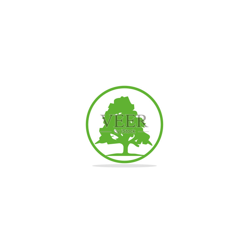 树木植物学生态标志图标素材