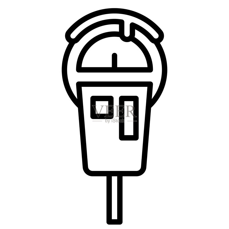 冬季城市停车收费表图标图标素材