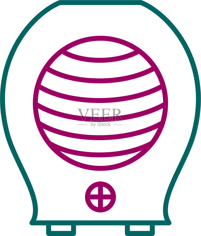 独特的加热器线性图标图标素材