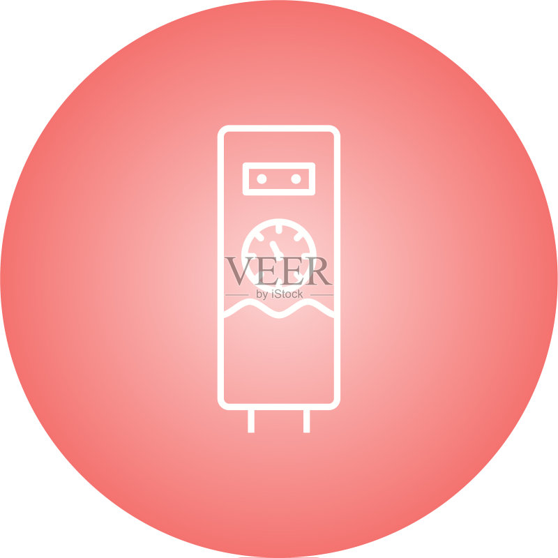 独特的热水器线条图标图标素材