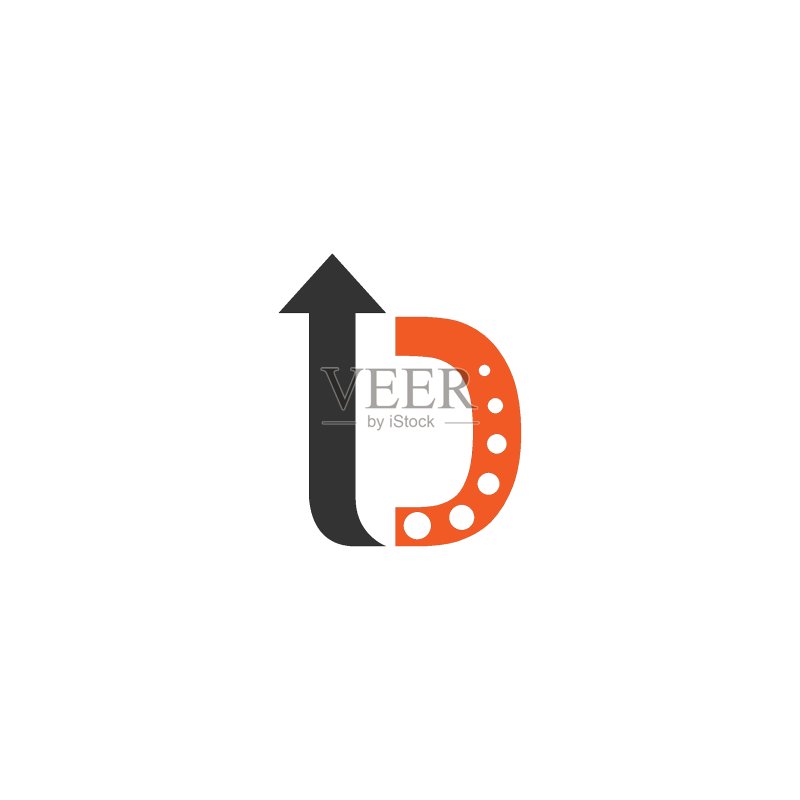 字母D箭头图标设计矢量图标素材