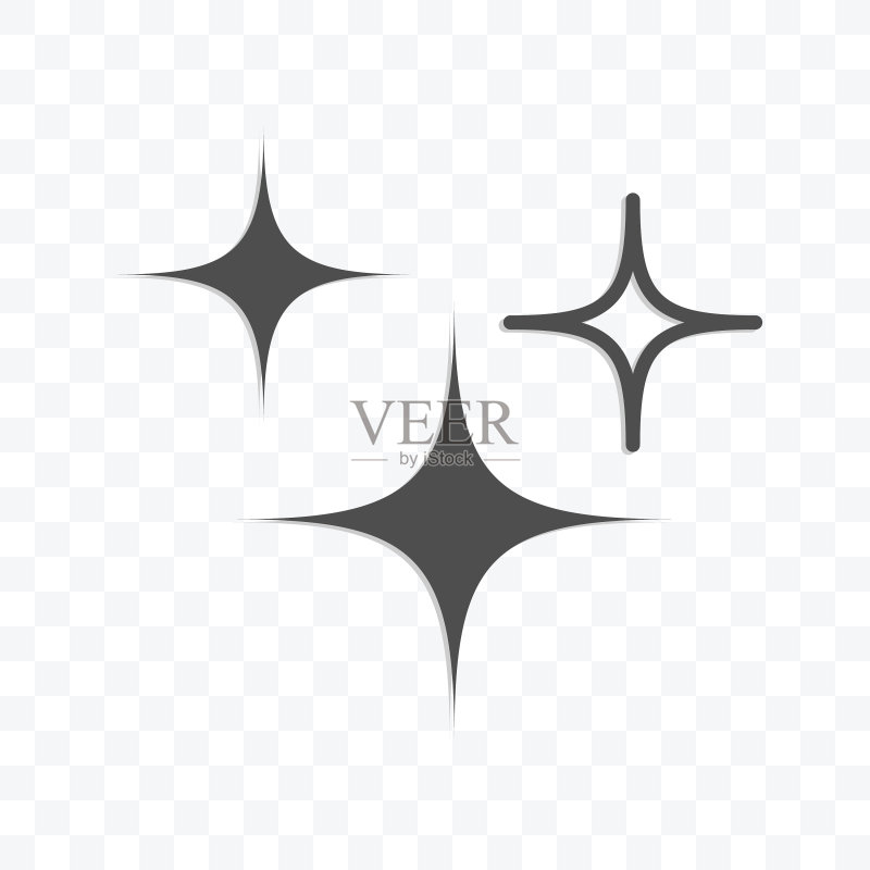 透明背景上的闪亮图标图标素材