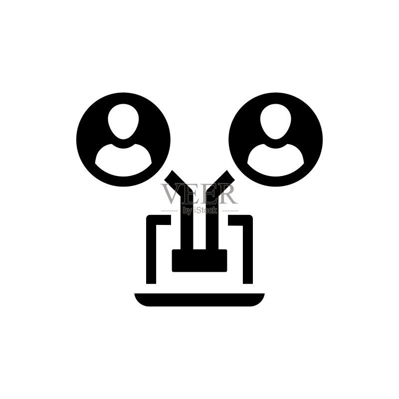 在线会议图标图标素材