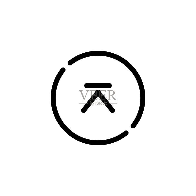 上滑图标矢量按钮 白色背景 互联网概念插画图标素材