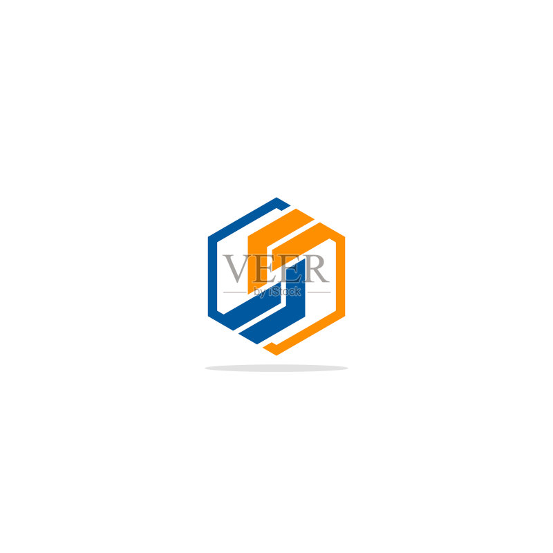 圆形多边形几何彩色Logo图标素材