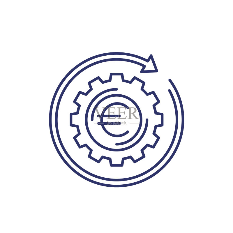 金融科技金融业务欧元符号图标图标素材