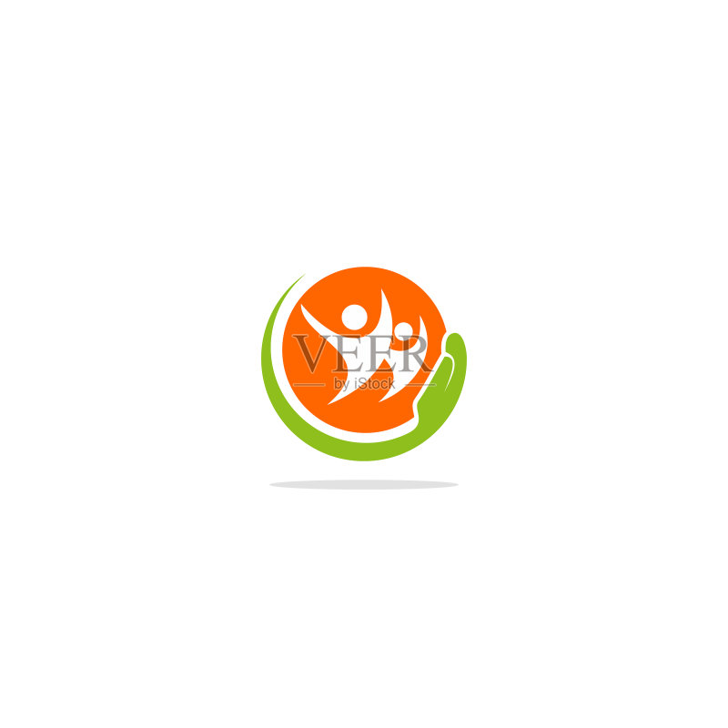 关爱快乐人群的logo图标素材