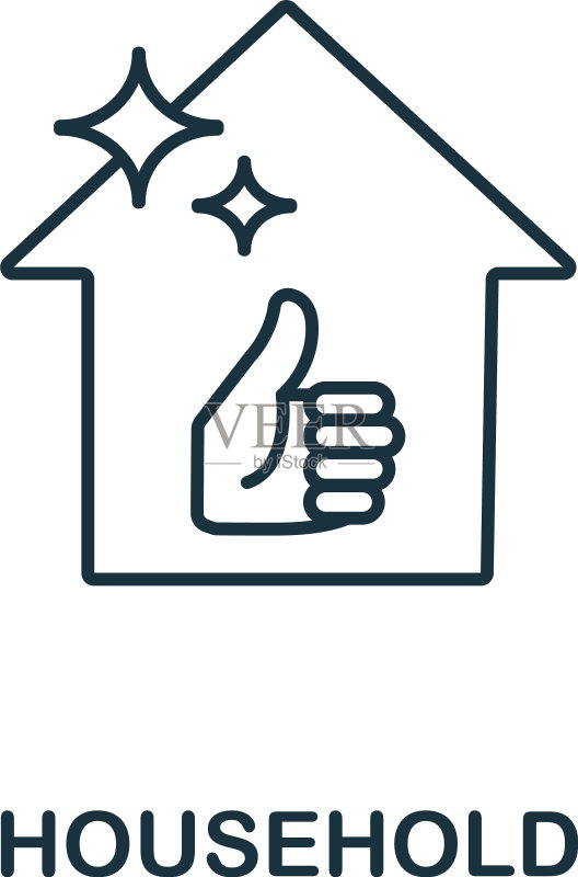 家用图标简单线条元素图标素材