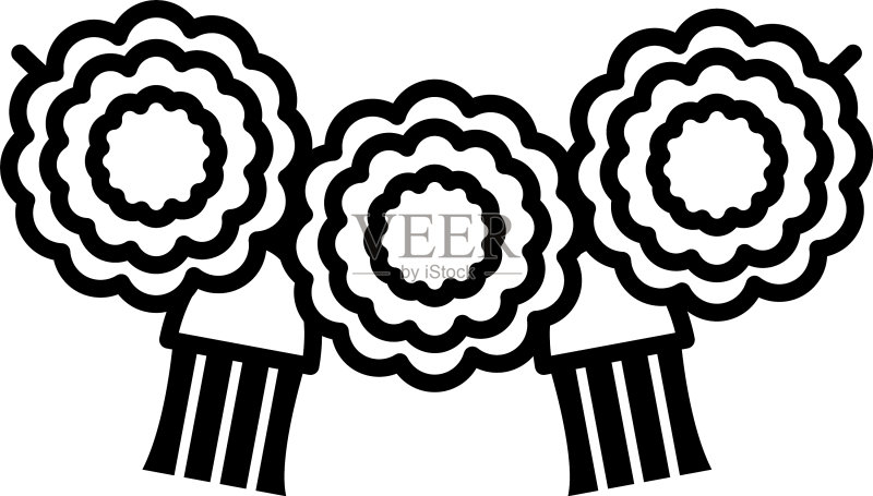 排灯节装饰图标线条风格图标素材