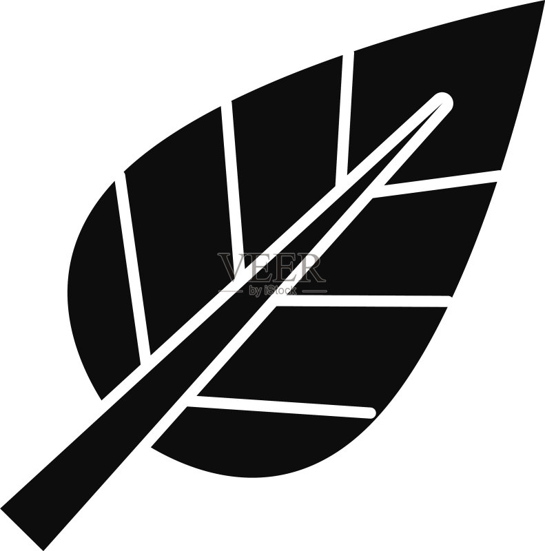 树叶图标剪影风格图标素材