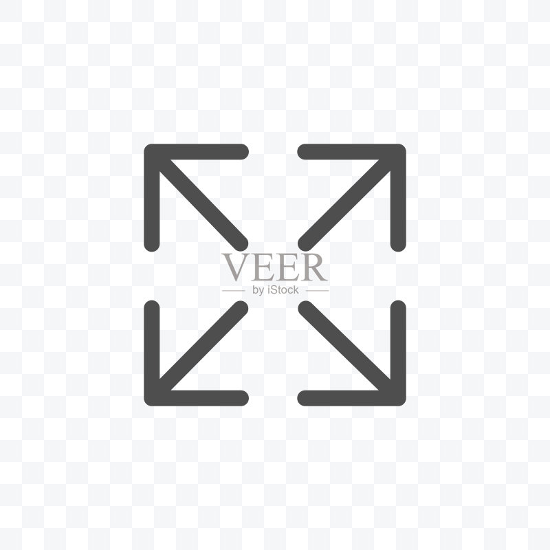 在透明背景上隔离的放大图标图标素材